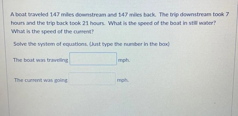 A boat traveled 210 miles downstream