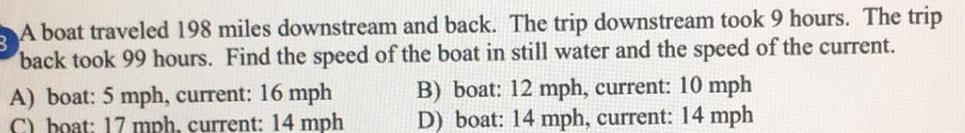 A boat traveled 210 miles downstream