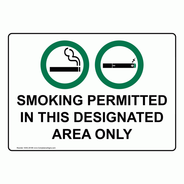 Smoking may be permitted only at the bars.