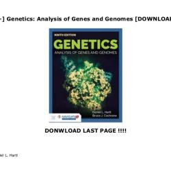 Genetics analysis of genes and genomes 9th edition pdf