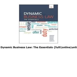 Dynamic business law the essentials 5th edition ebook